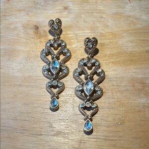 Elegant Gold and Silver Dangle Earrings